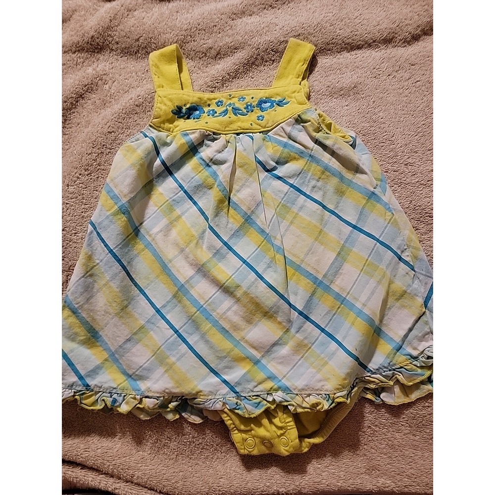 Just One You 24 Month Sundress With Built In Onzie‎ Green, Blue & Yellow